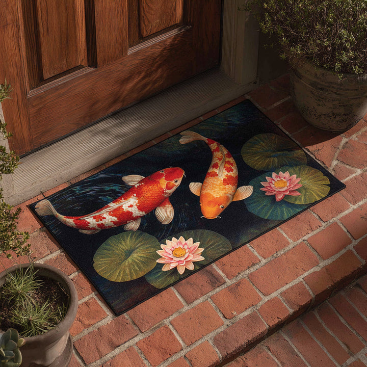 Dreamy Koi Fish Welcome Mat NCU0HH619