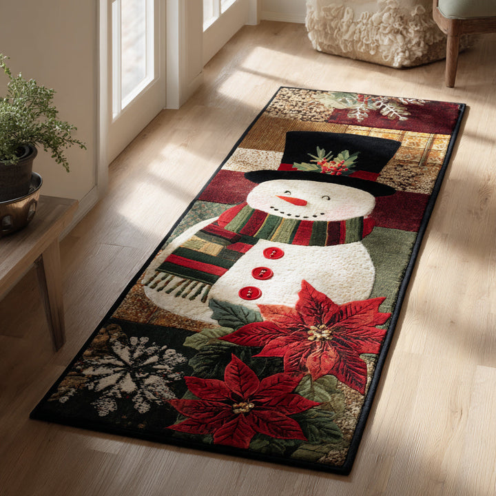 Holiday Snowman Runner Rug NCU0HH1076