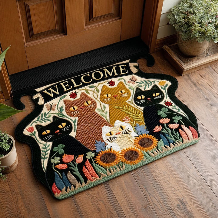 Personalized Cat-Shaped Doormat NCU0QN090