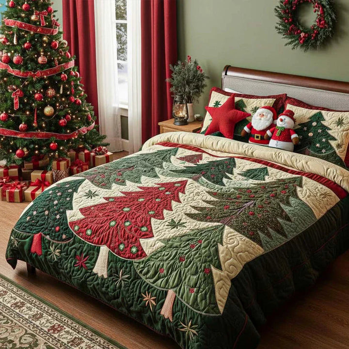 3-Piece Quilted Bed Set - Enchanted Forest