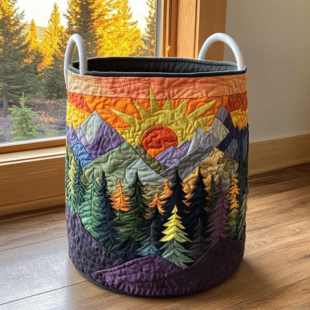Handcrafted Radiant Sun Laundry Basket