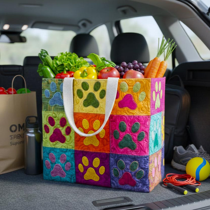Paw Patchwork Quilted Shopping Bag GFTOMA9166