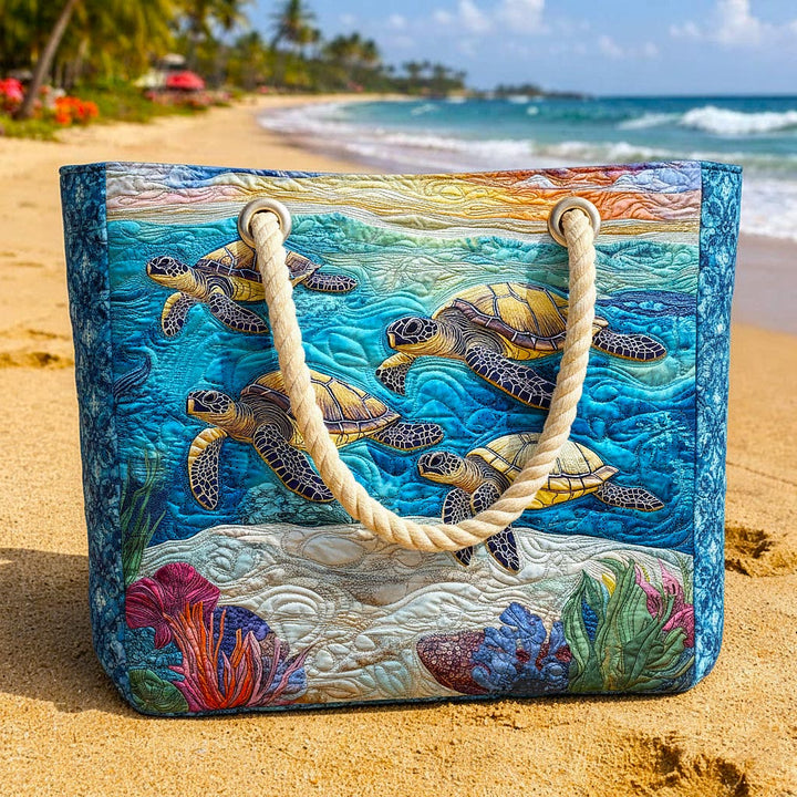 Artisan Beach Tote | Marina Turtle Design