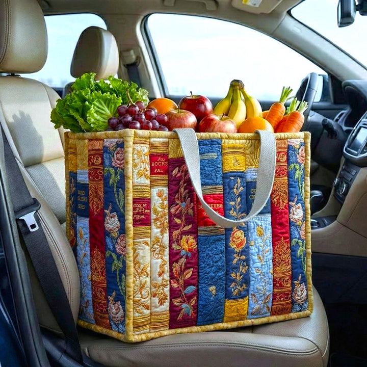 Cozy Books Quilted Shopping Bag GFTOMA9246