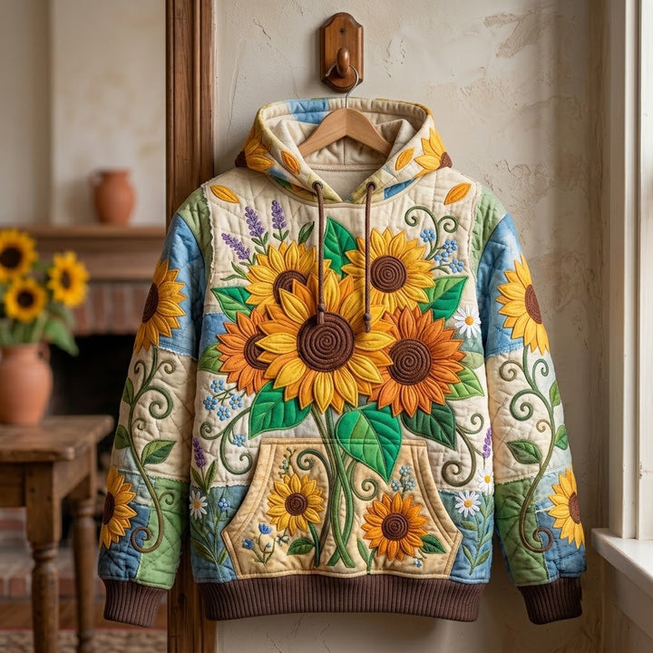 Sunflower Patchwork Hoodie