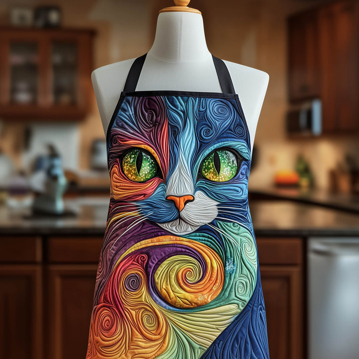Swirly Cat Quilted Apron GFTONT5020