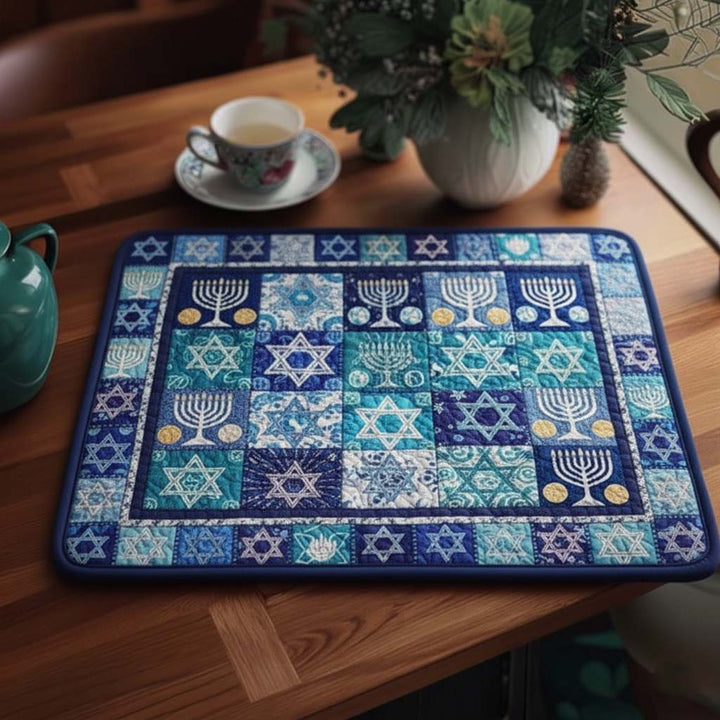Hanukkah Patchwork Quilted Place Mat GFTOTG3025