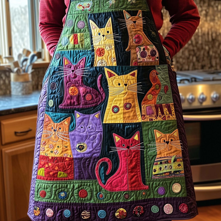Playful Cat Quilted Apron GFTOTL5204