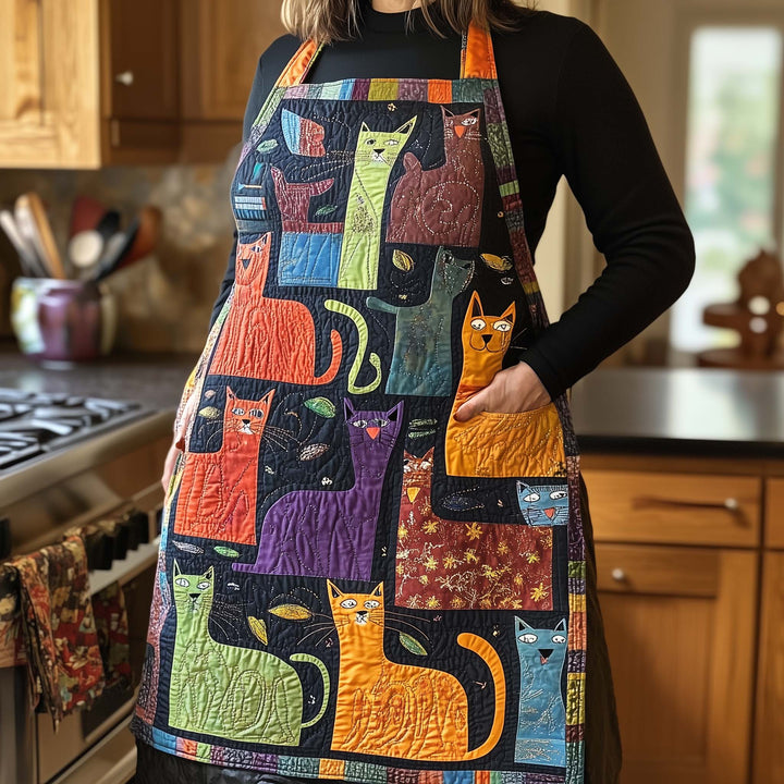 Playful Cat Quilted Apron GFTOTL5205