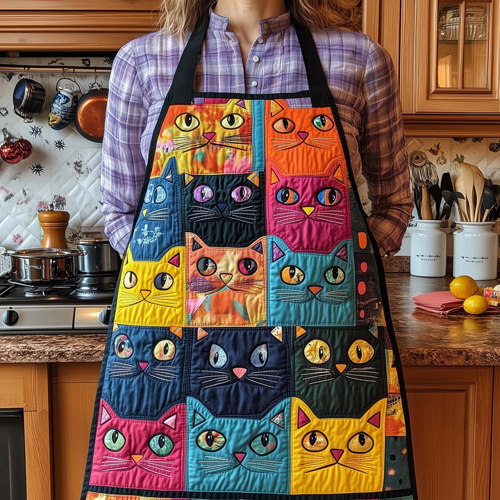Playful Cat Quilted Apron GFTOTL5211