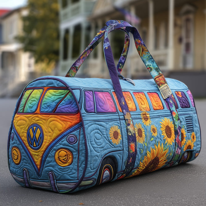 Sunflower Hippie Van Quilted Duffle Bag - Model GFTOYC219