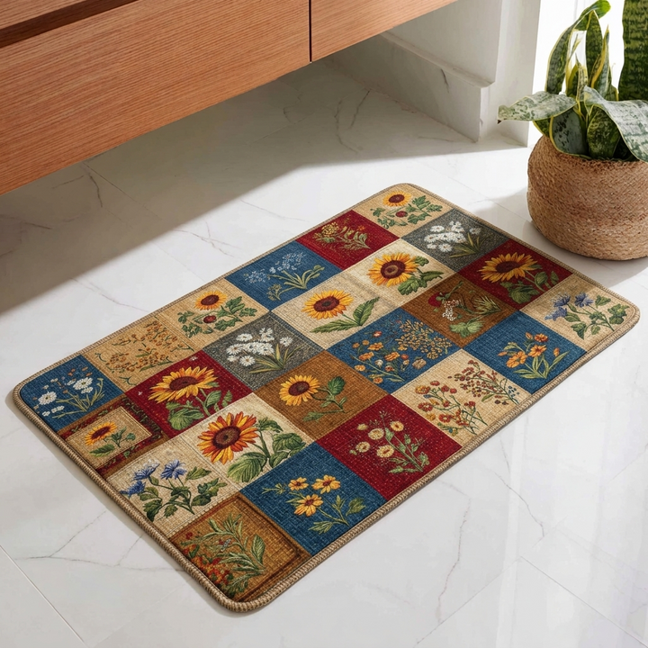 NCU0DDK2342 Garden Mosaic Bath Mat