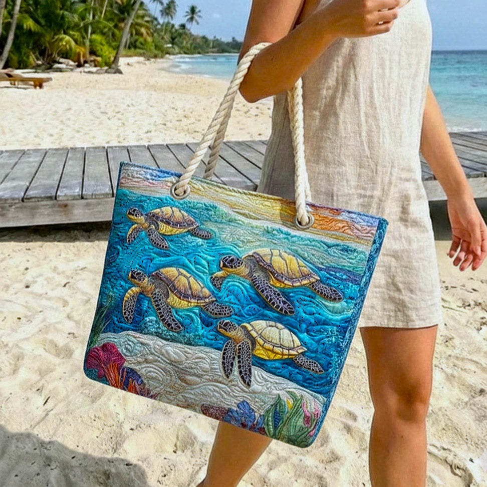 Artisan Beach Tote | Marina Turtle Design
