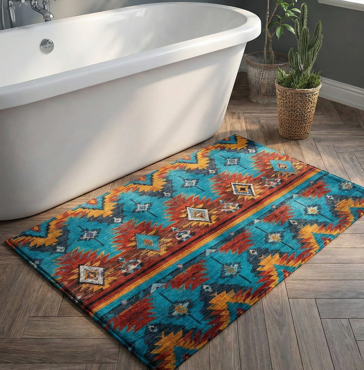 Turquoise Mesa Rhythm Bath Mat - NCU0NXD1397