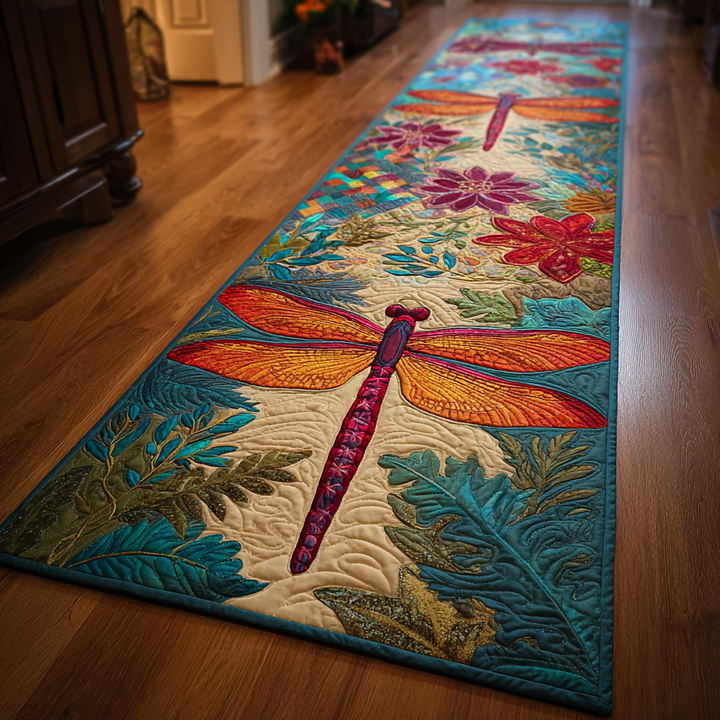 Golden Dragonfly Decorative Runner Rug NCU0DK10893