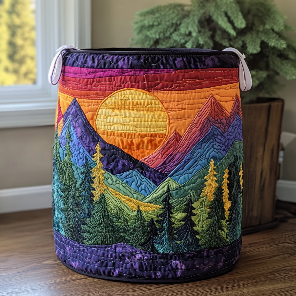 Handcrafted Radiant Sun Laundry Basket