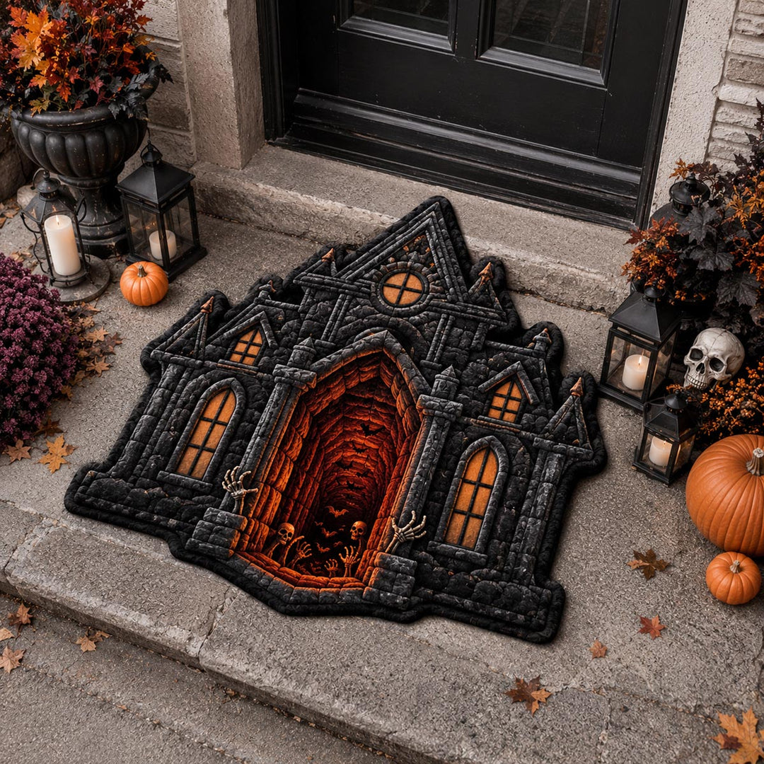 Custom Shaped Haunted Manor Doormat - NCU0DV2312