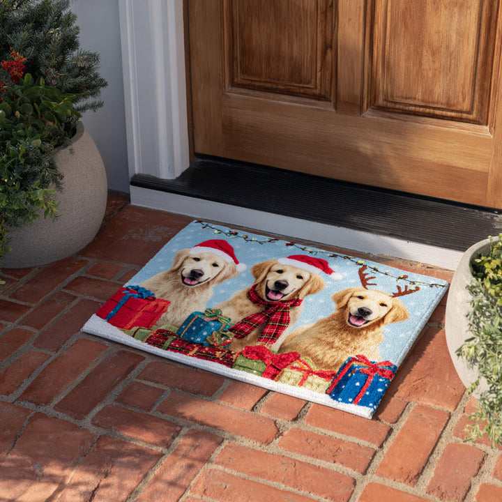 Festive Golden Retriever Doormat - NCU0HH653