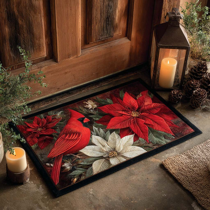 Holly Flame Decorative Doormat - Model NCU0XD1019