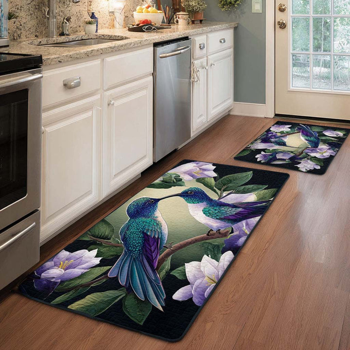 Hummingbird Bloom Kitchen Area Rug - Model NCU0DK10910