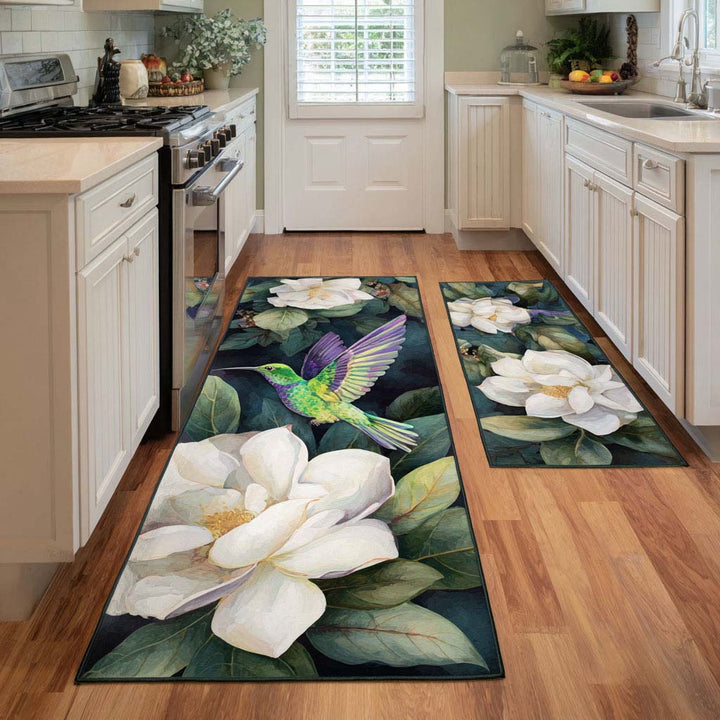 Hummingbird Kitchen Area Rug - Light Design NCU0DK10909
