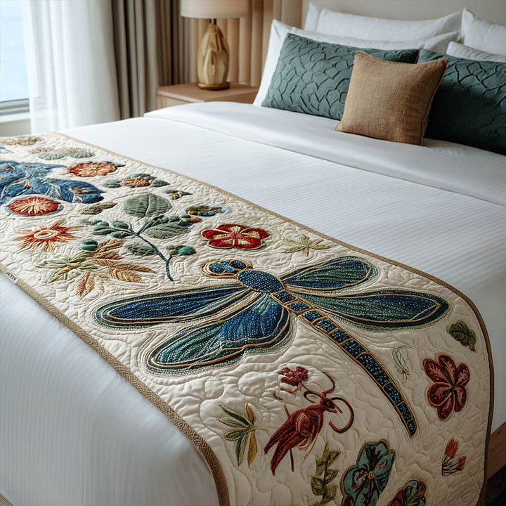 Quilted Dragonfly Bed Runner - Model NCU0VT223