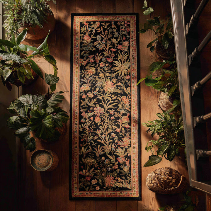 Midnight Botanica Runner Rug - NCU0LDH585