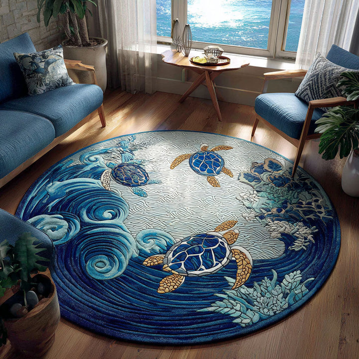 Round Carpet - Moonlit Horizon Design NCU0PT9874
