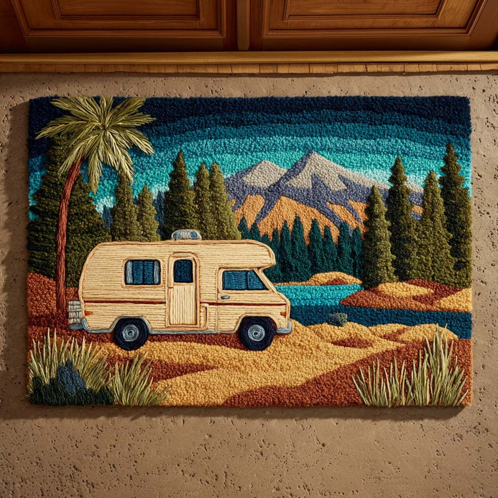 NCU0NT10331 Mountain Camper Welcome Mat