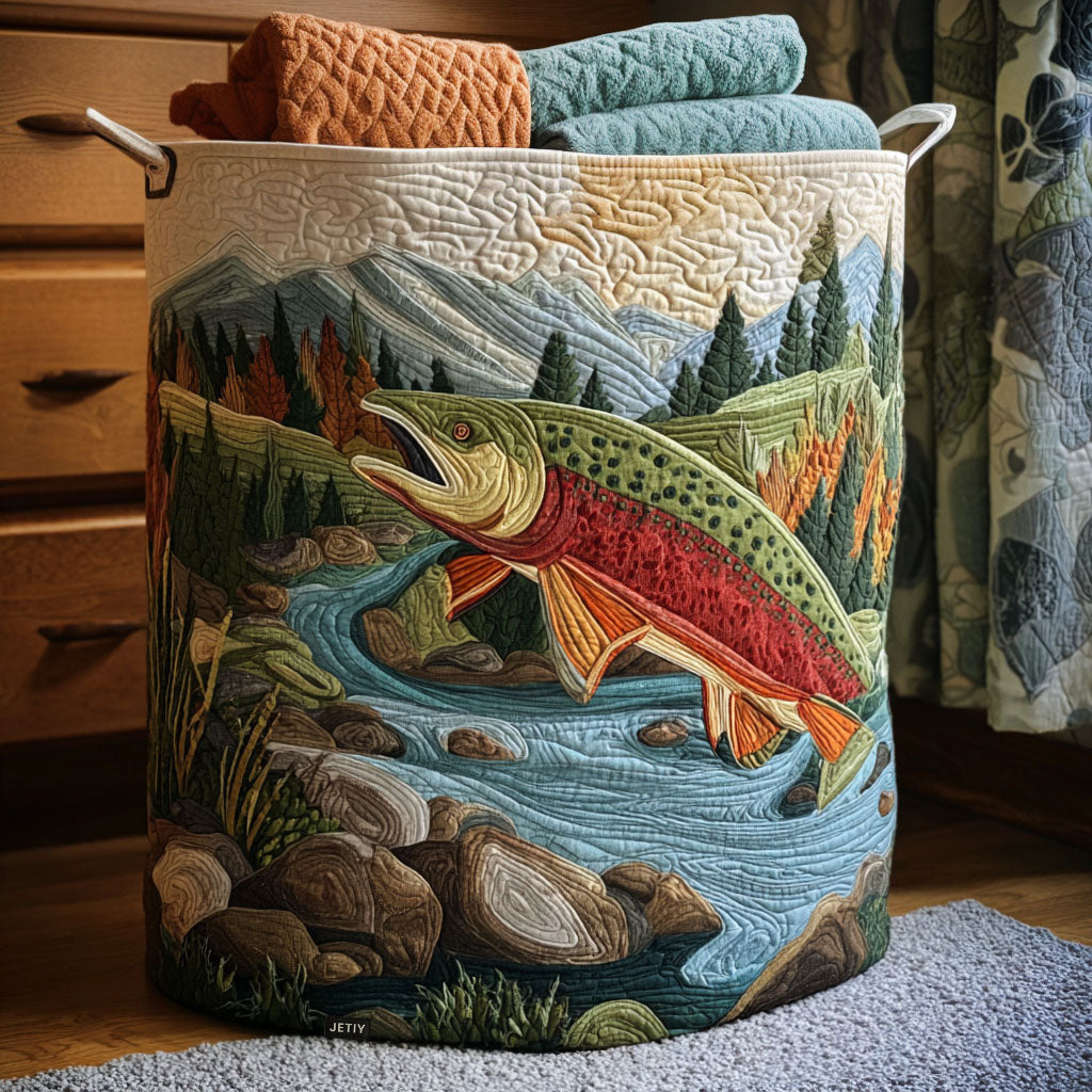 Mountain Stream Serenity | Artisan Crafted Laundry Basket