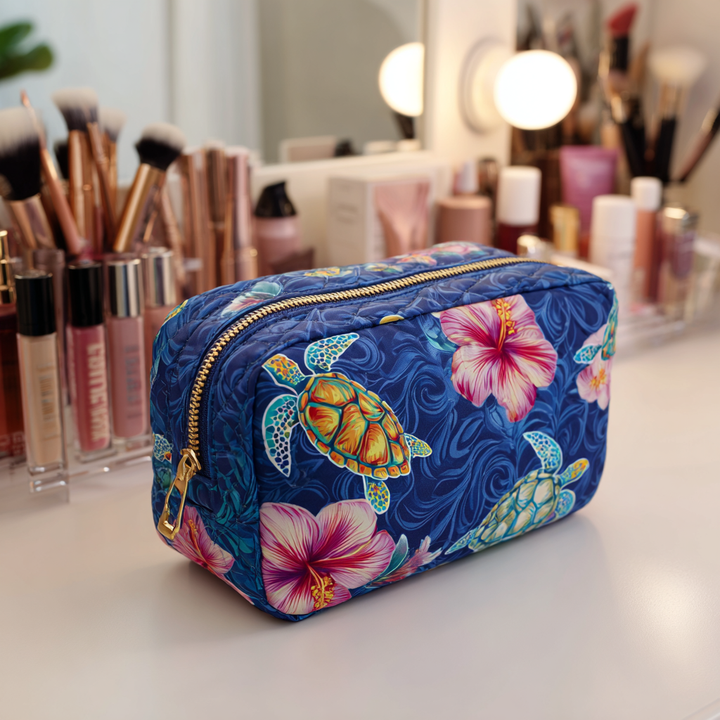 Sea Turtle Quilted Cosmetic Bag - NCU0DK10238