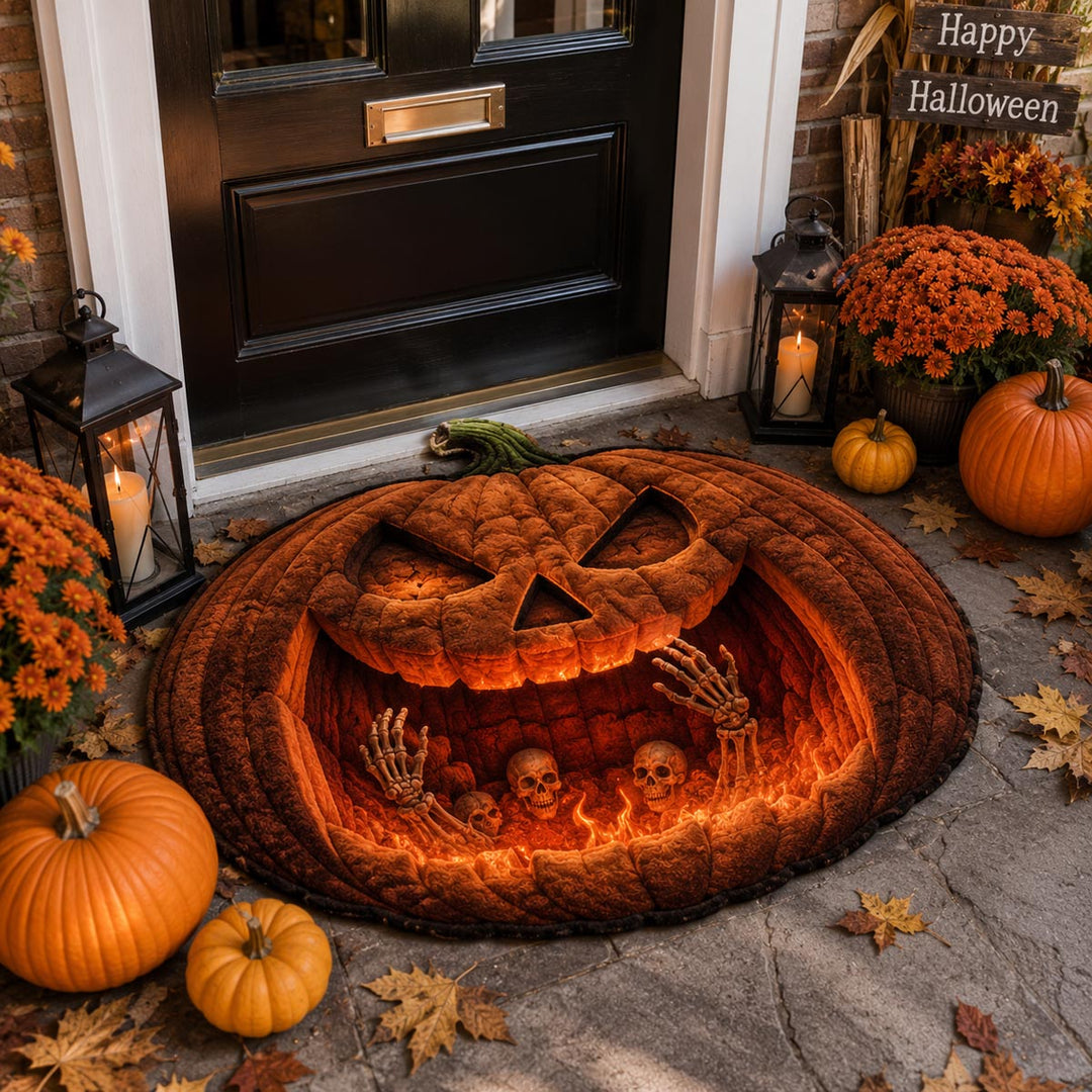 Custom Shaped Pumpkin Abyss Doormat - NCU0DV2305
