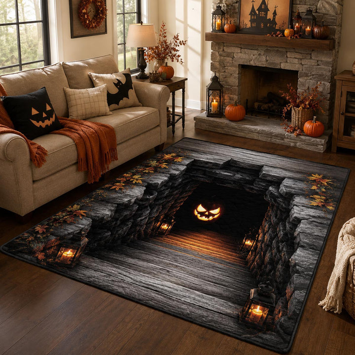 Pumpkin Path Decorative Area Rug - Model NCU0DV2364