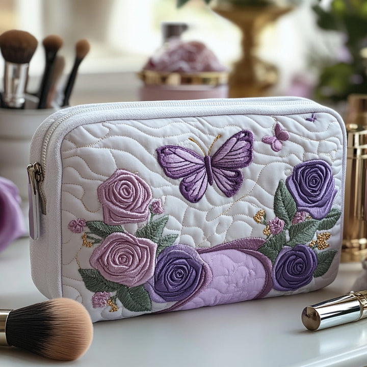 Elegant Lilac Quilted Cosmetic Bag - NCU0DV7740