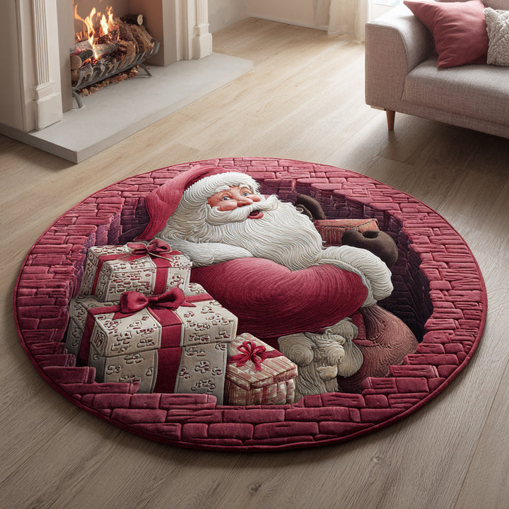Round Santa Claus Vertical Vision Carpet - NCU0HH838