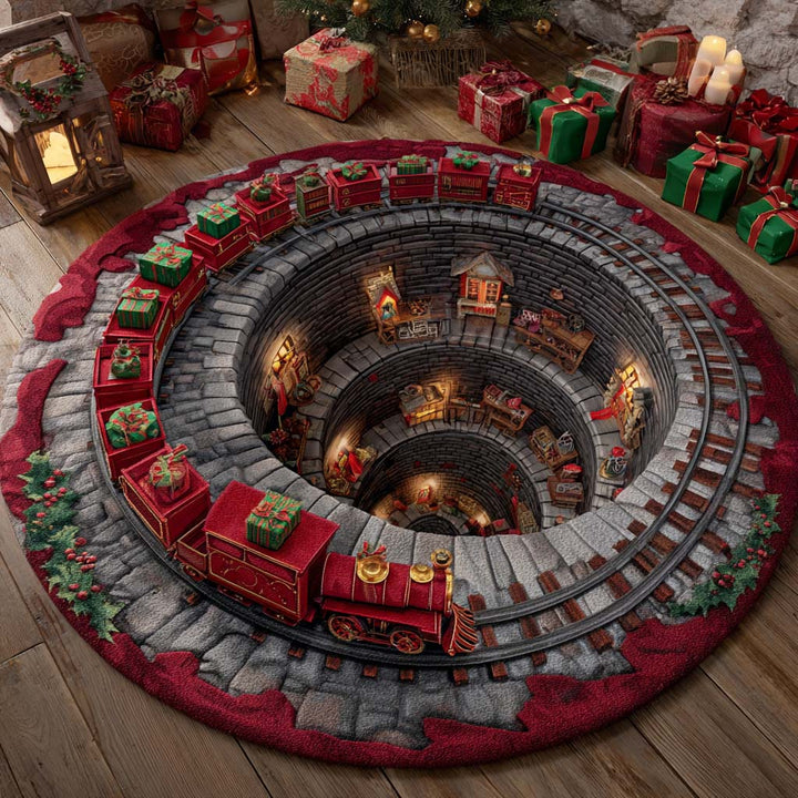 Santa Express Round Area Rug - NCU0XD1424