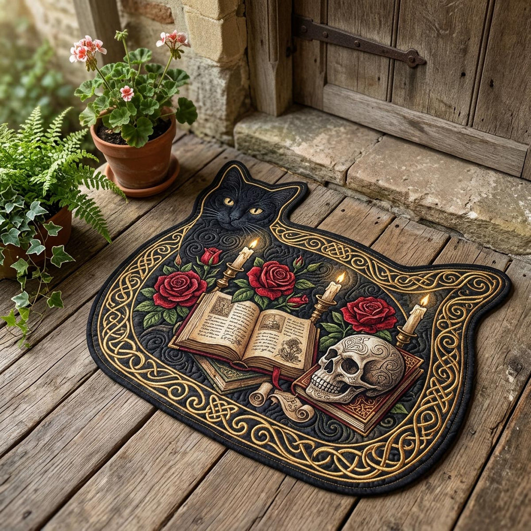 Custom Shadow Cat Shaped Doormat - NCU0DV2103