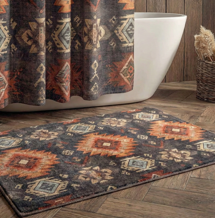Aztec-Inspired Shadow Hearth Doormat - Model NCU0NXD1401