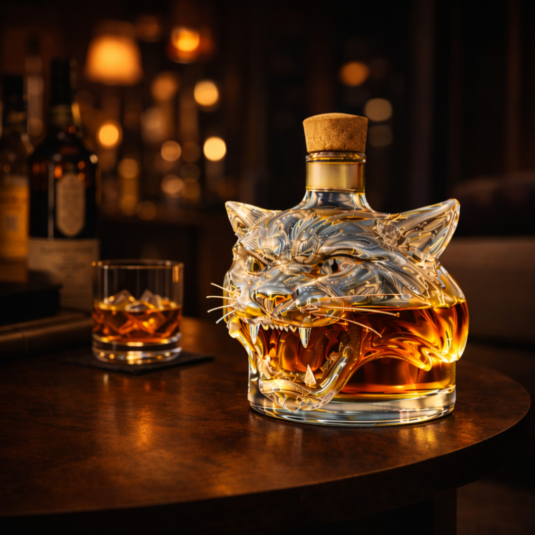 Tiger Edition Whisky Bottle