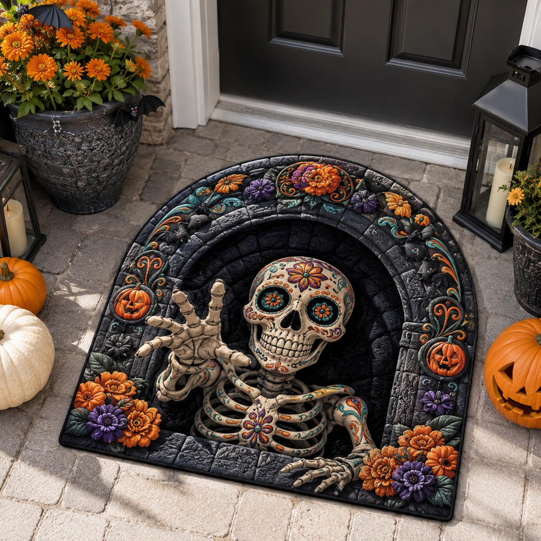 Custom Skeleton Gatekeeper Shaped Doormat - NCU0DV2318
