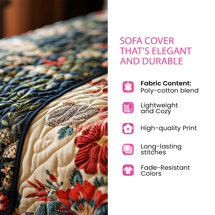 Coastal Charm Quilted Sofa Protector - Model NCU0PT9703