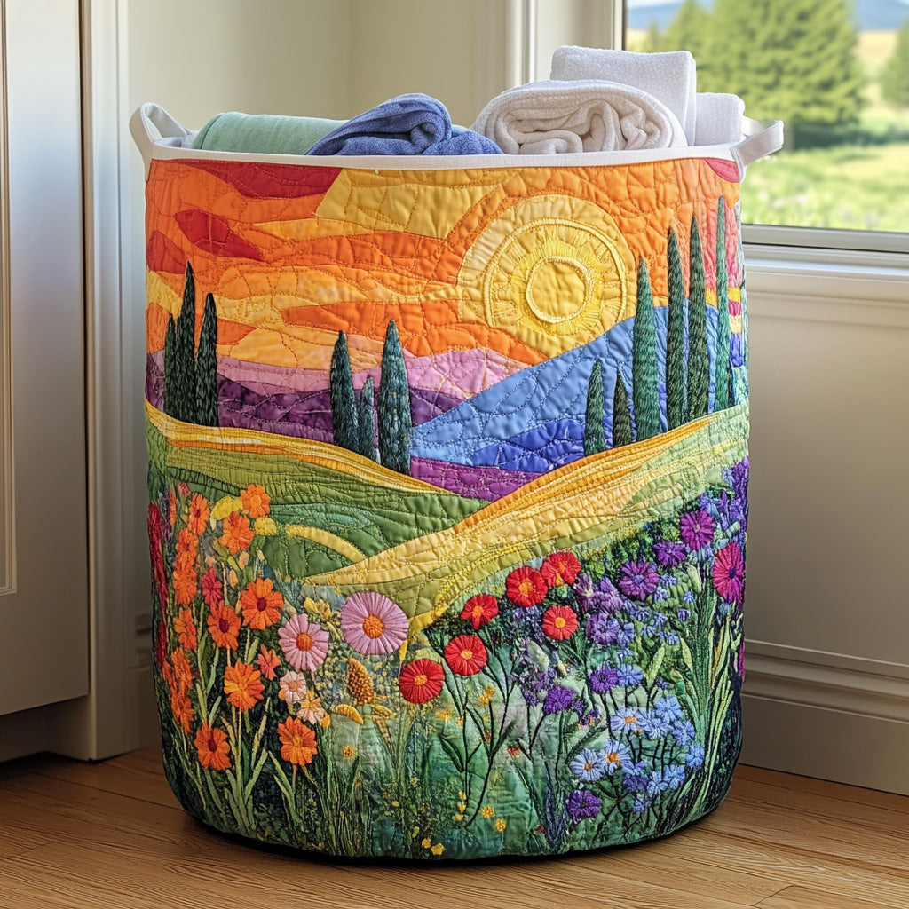 Artisan Crafted Laundry Basket | Spring Meadow Design