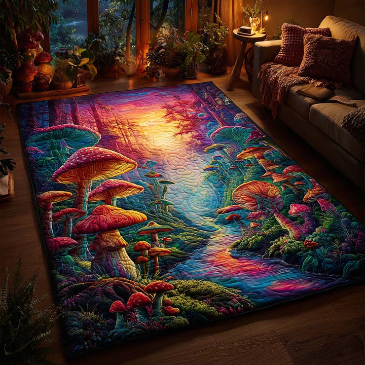 Sunset-Inspired Mushroom Area Rug - Model NCU0DQQ0122