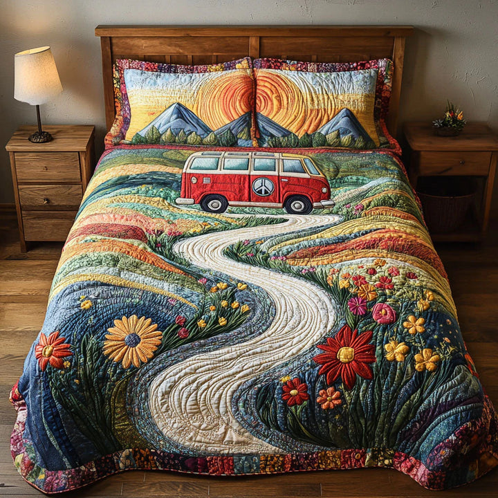 Vintage Journey 3-Piece Quilted Bed Set