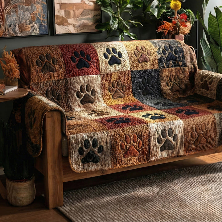 Cozy Quilted Sofa Cover by Warm Paws - Model NCU0LDH363