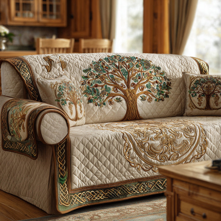 Whispers of Earth Quilted Sofa Protector - Model NCU0DV1226