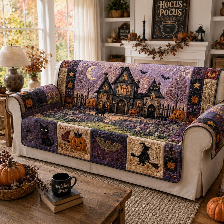 Witching Village Quilted Sofa Cover NCU0DV2375
