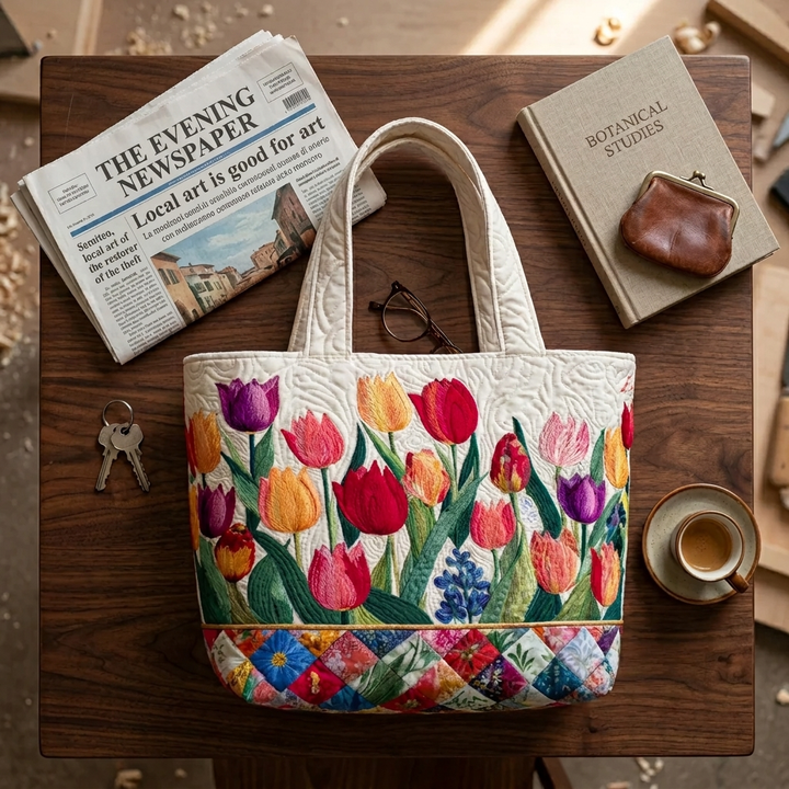 Spacious and Lightweight Women's Tulip Garden Tote