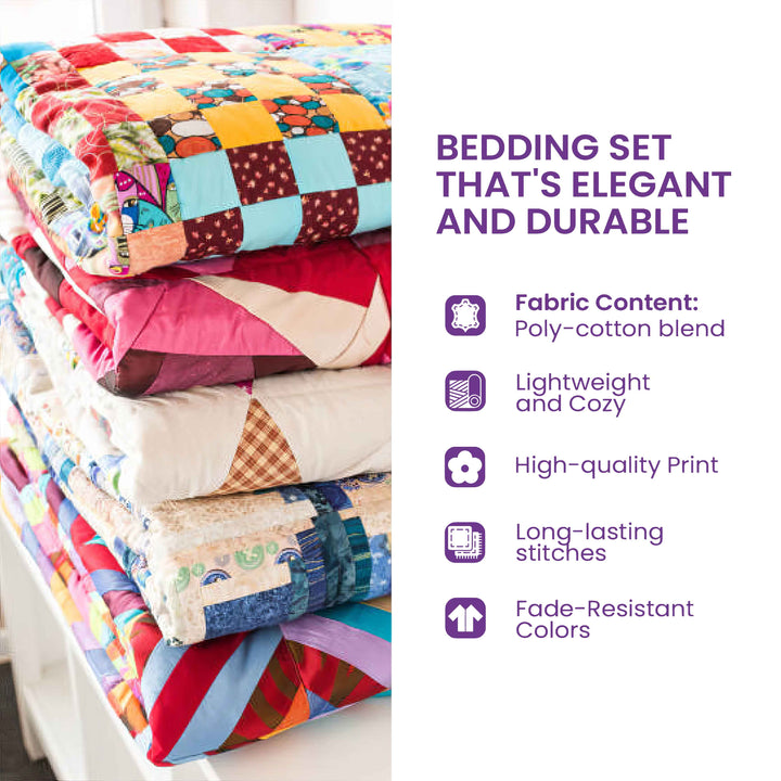 3-Piece Quilted Bedding Set - Cardinal Love Dance