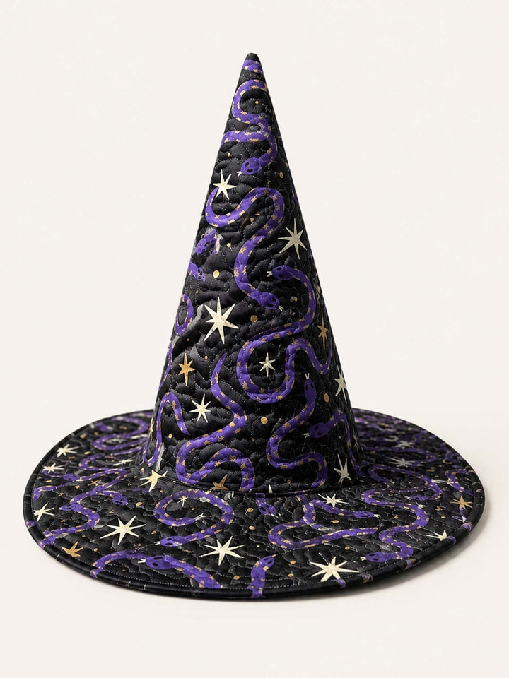 Dark Magic Snake Handcrafted Quilted Witch Hat